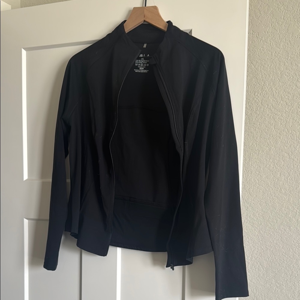 Black Bomber Jacket with Minimalist Design
